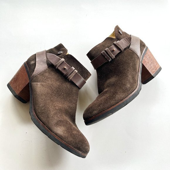 Bussola Reikia‎ Vik Dark Brown Suede Ankle Boots Womens Size 40 US 9.5 10… - Picture 1 of 11